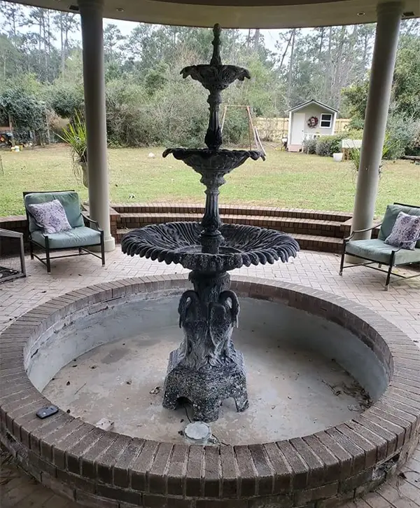 A fountain repair Project in Pensacola