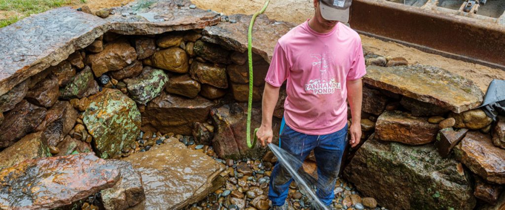 Exploratory pond cleaning