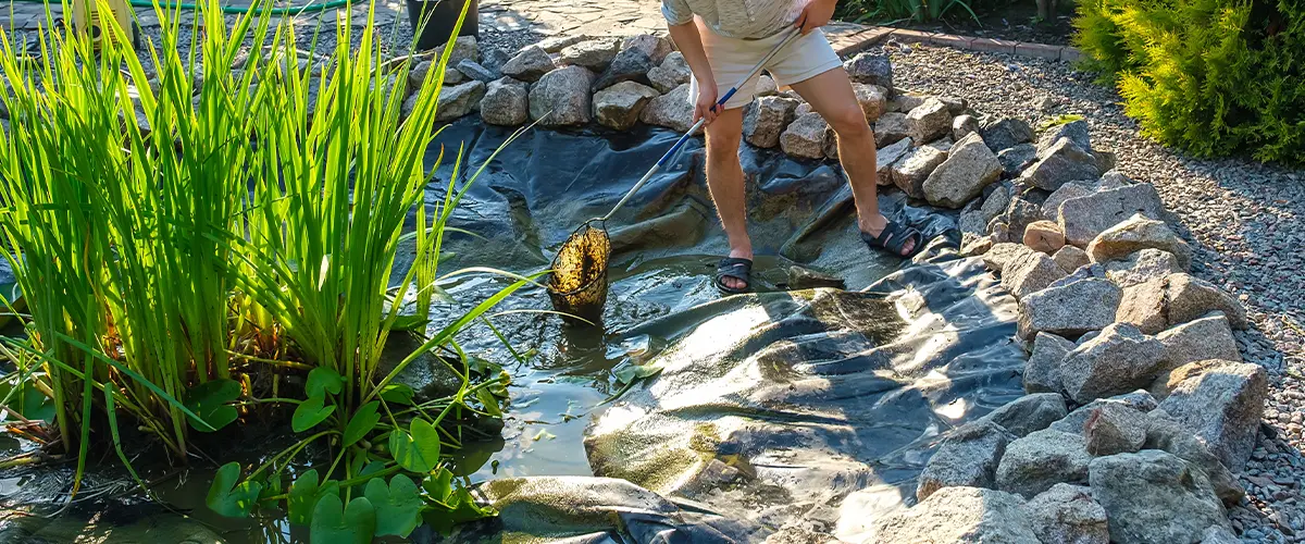 Pond cleaning in Gulf Breeze with a contractor